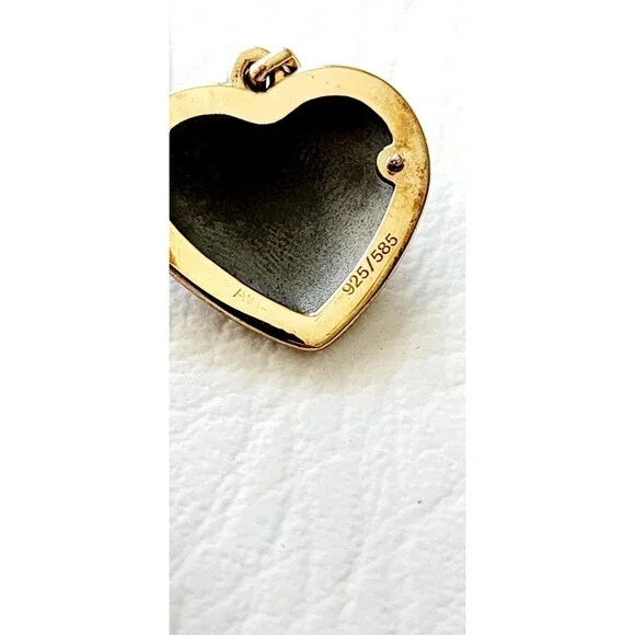 James Avery Sterling Silver 14K YG Photo Heart Locket